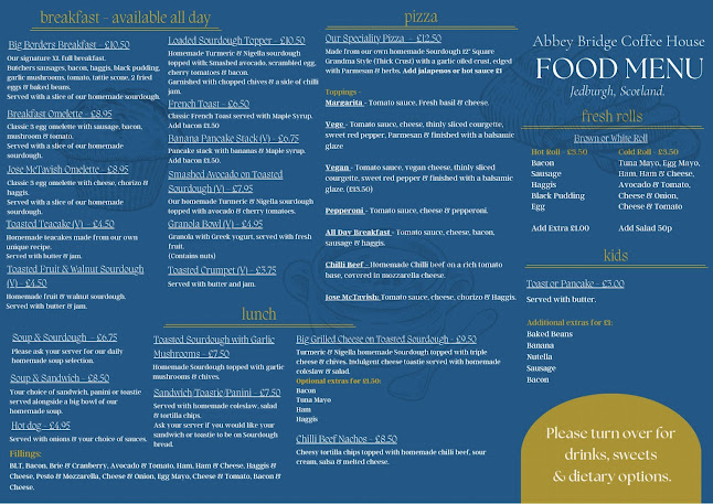 Opinii despre Abbey Bridge Coffee House & Pizzeria în Jedburgh - Hospitality and gastronomy