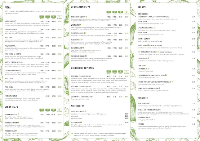 Basilico Pizza Delivery Marylebone