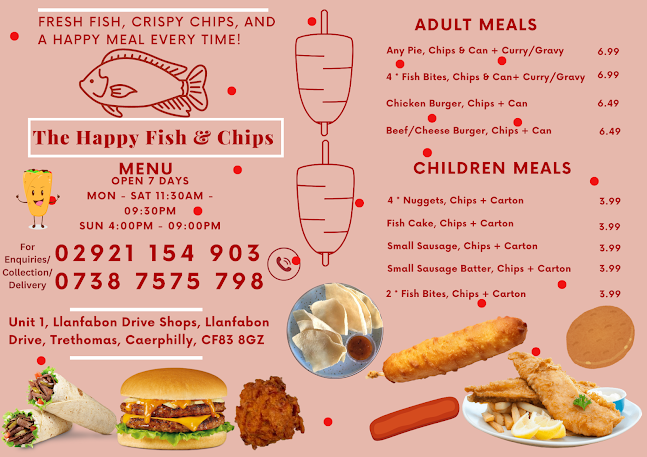 Opinii despre The Happy Fish & Chips în Caerphilly - Hospitality and gastronomy