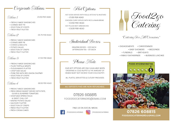 Opinii despre Food2go Catering în Sunderland - Hospitality and gastronomy