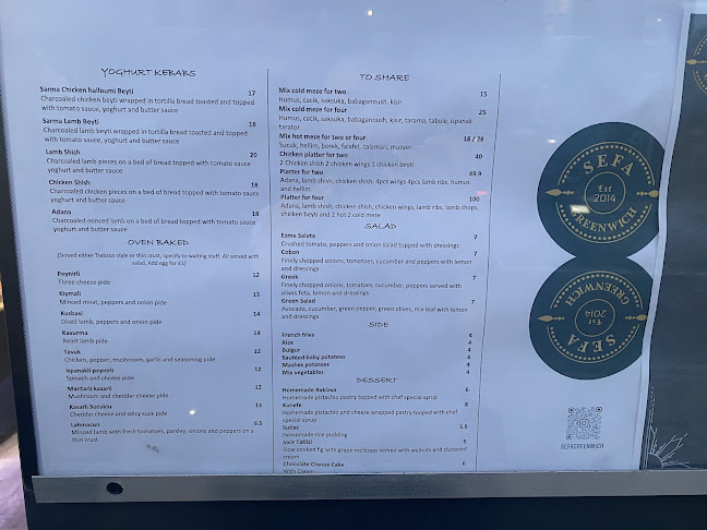 Opinii despre Sefa Restaurant în London - Hospitality and gastronomy