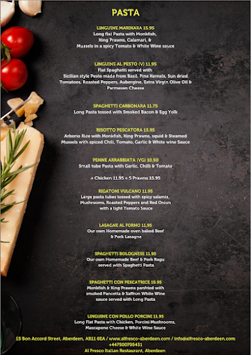 Comentarii opinii despre AL FRESCO Italian Restaurant Aberdeen