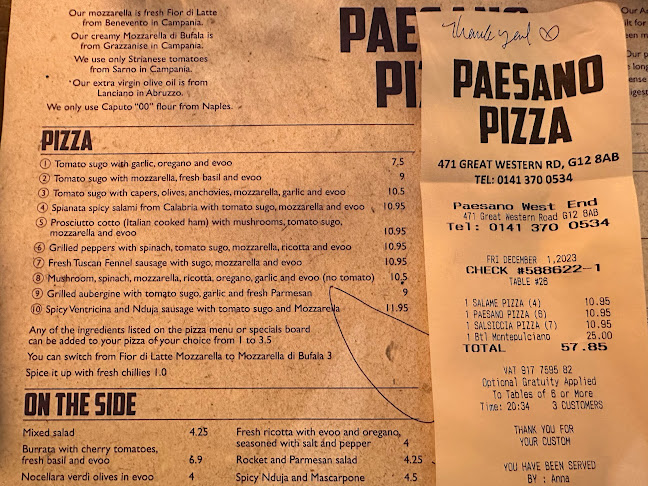 Paesano Pizza West End