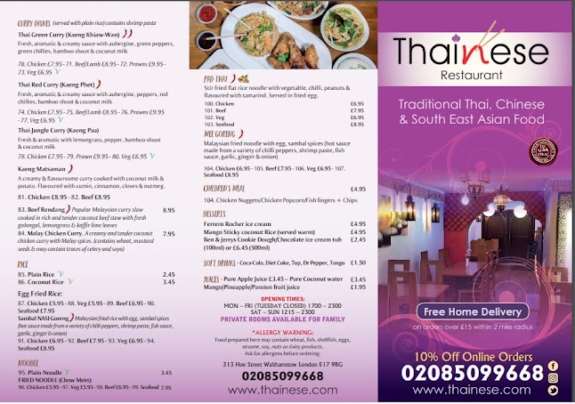 Opinii despre Thainese Restaurant în London - Hospitality and gastronomy