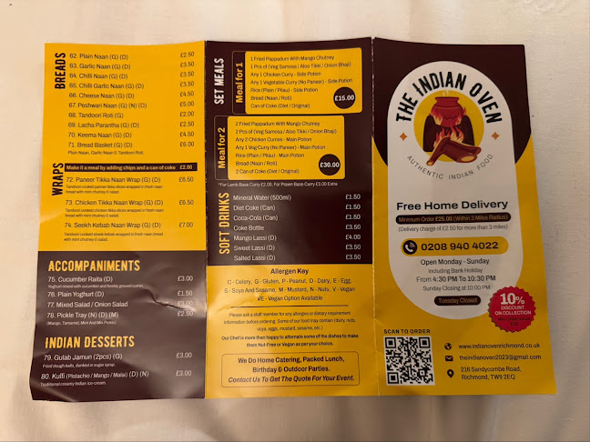 Opinii despre The Indian Oven în Richmond - Hospitality and gastronomy