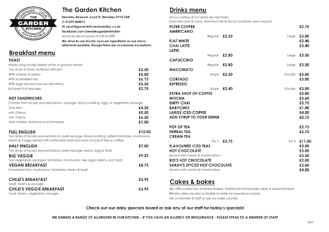 Opinii despre The Garden Kitchen în Bewdley - Hospitality and gastronomy