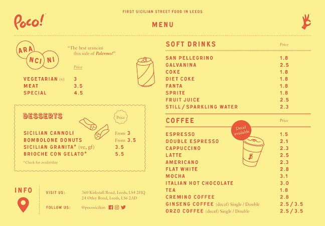 Opinii despre Poco Sicilian Street Food în Leeds - Hospitality and gastronomy
