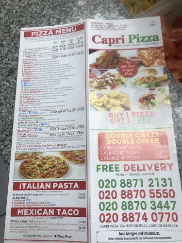 Opinii despre Capri Pizza Fried Chicken în London - Hospitality and gastronomy
