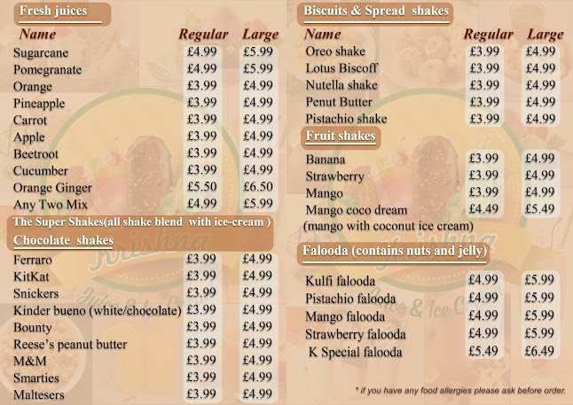 Opinii despre Krishna Juice & Ice Cream în Luton - Hospitality and gastronomy