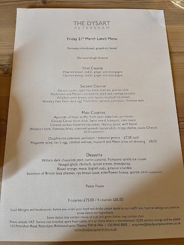 Opinii despre The Dysart Petersham în Richmond - Hospitality and gastronomy